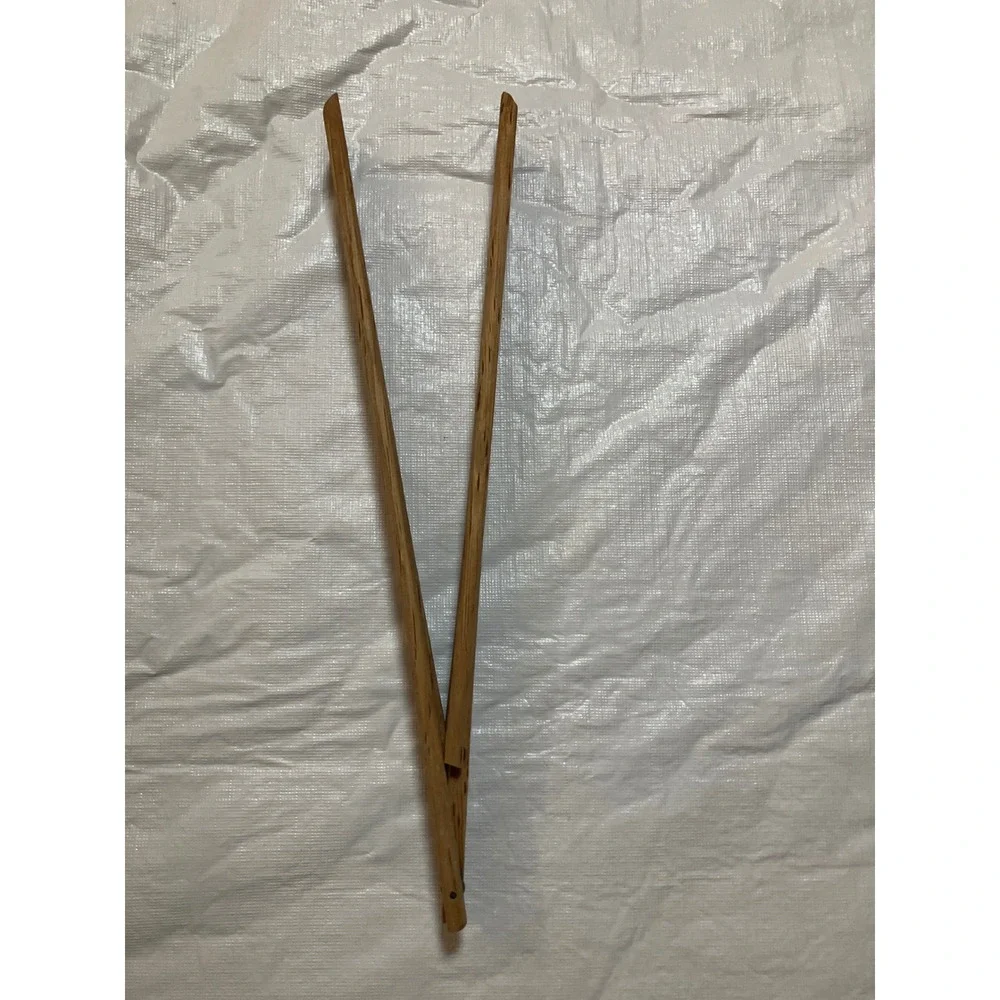 Vintage Wooden Tongs Kitchen Serving Utensil Farmhouse Rustic